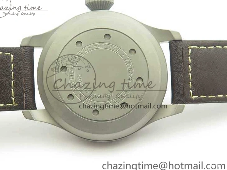 MIROTIME 0318 TimelessDesign Big Pilot IW510301 Satin-Polished SS YLF Best Edition Black Dial On Leather Strap A 7213